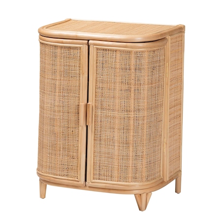 Bali & Pari Yanka Bohemian Natural Rattan Storage Cabinet 244-13646-ZORO